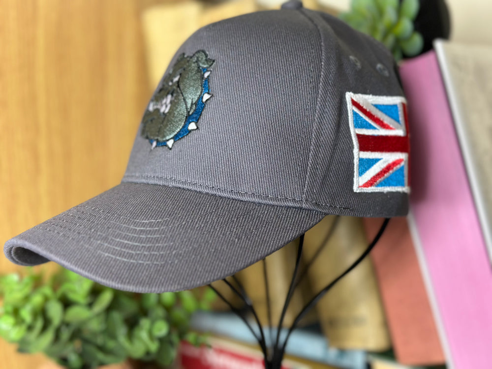 Bulldog Embroidered hat with Union  Flag