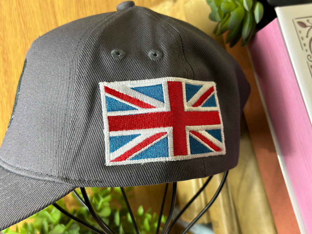 Bulldog Embroidered hat with Union  Flag