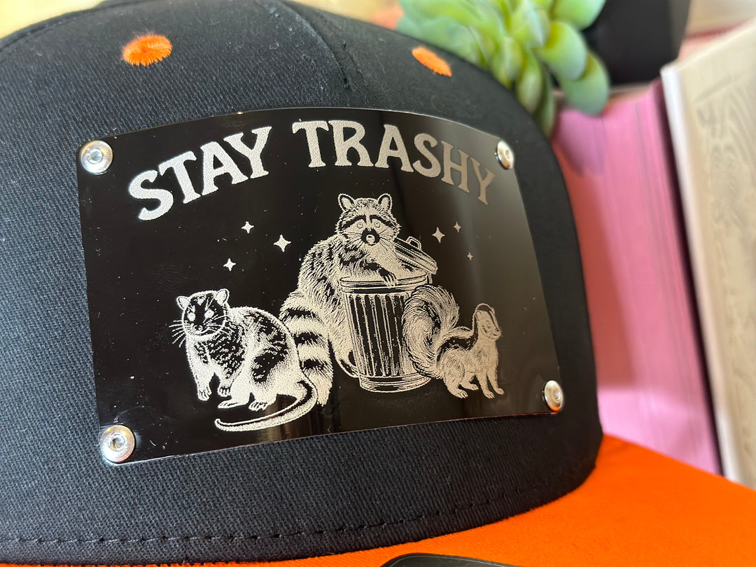 Trashy Metal Plate Snapback Hat