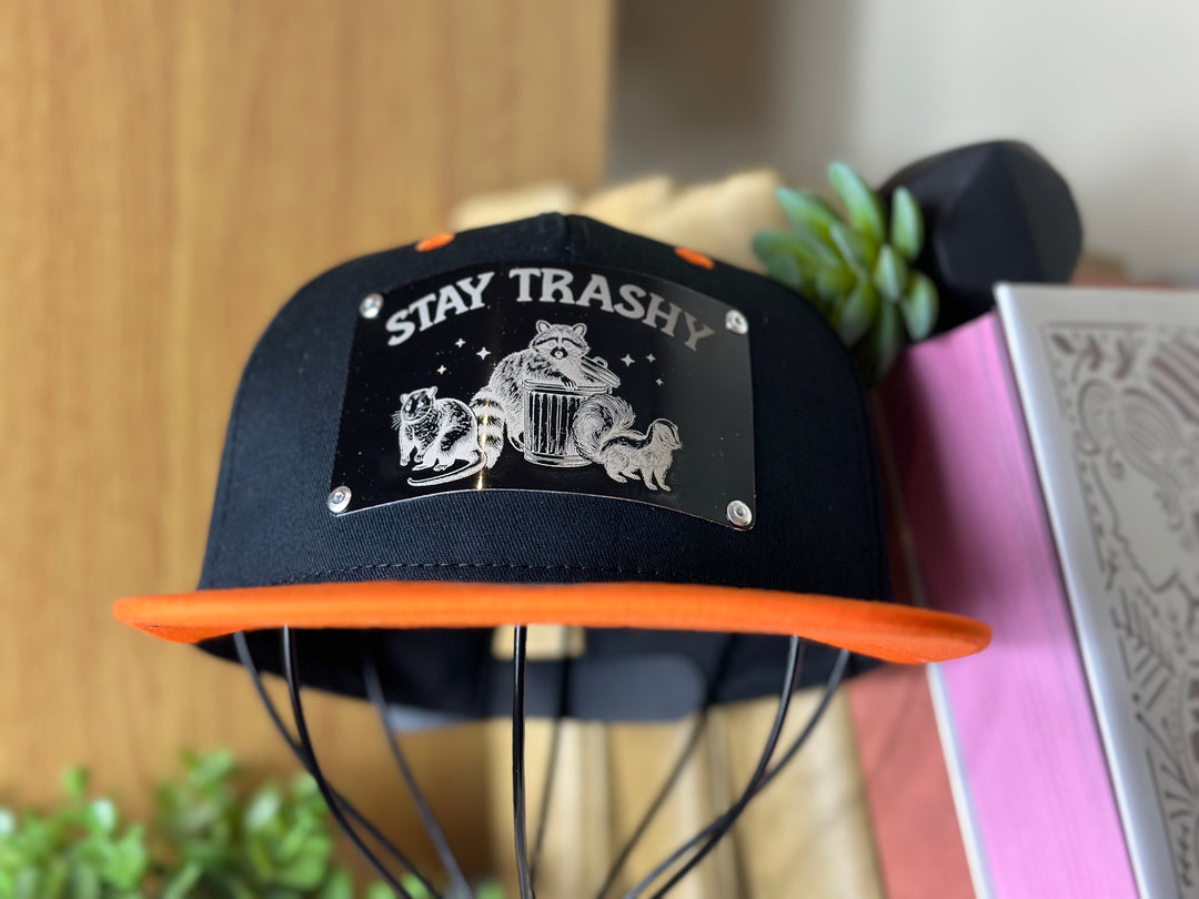 Trashy Metal Plate Snapback Hat