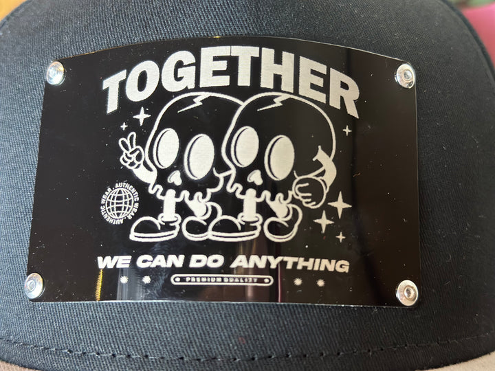 Togetherness Metal Plate Snapback Hat