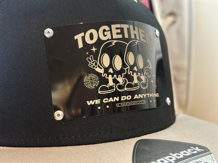 Togetherness Metal Plate Snapback Hat